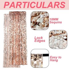Big Sequin Rose Gold Drapes Curtains Panels Payette Sequin Backdrop Curtains …