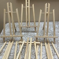 16” x 9” tabletop wooden easels lot of 7 event decor catering