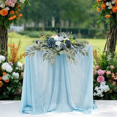 Tabletop Decor Set Artificial Flower With Tablecloth & Table Runner Home Wedding