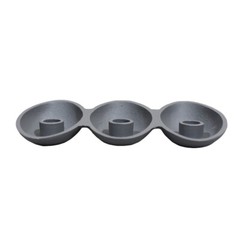 Handmade Aluminum Geometric Gray Set Of One Tea Light Candle Holder BBH Homes