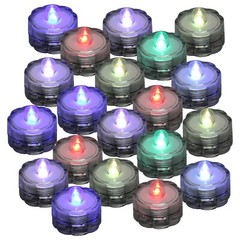 20 Multi Color Change Led SUBMERSIBLE Wedding Waterproof Floral Decor Tea Light