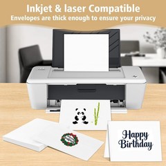 Blank Cards and Envelopes 4×6, 25 Pack White 4.25 x 6.25 inches,