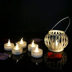 24 Tea Lights Led Flickering with Timer Function (6 hrs on, 18 hrs off),