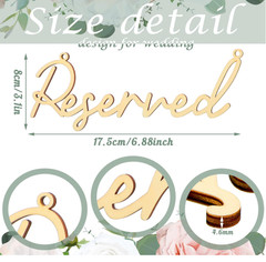 Yalikop 12 Pcs Wedding Reserved Seating Signs Row Reserved Signs for Chairs Rust