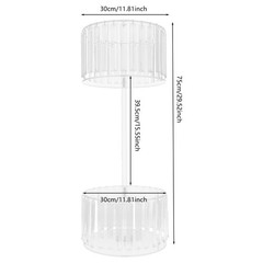 30*75cm Acrylic Flower Rack,2-tier Flower Stand With Hanging Pendants Forwedding