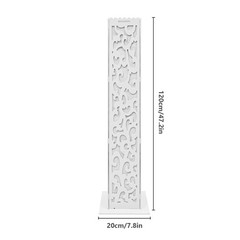 8Pcs Elegant White Flower Columns with LED Lights for Weddings & Events