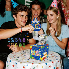 Birthday Money Box for Cash Gift with DIY Stickers，A Surprising Money Gift Box w