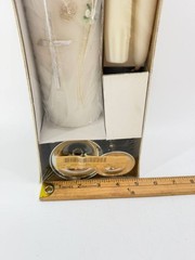 Emkay Wedding Unity Candle Set Silver Ring Cross White 4 Lb New in Box