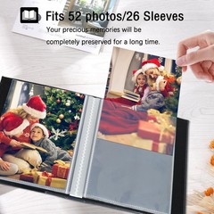 Artmag Small Photo Album 4×6 2 Pack, Each Pack with 26 Clear Pages Holds 52 V…