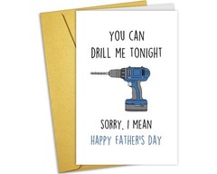 Nchigedy Funny Fathers Day Card for Husband Boyfriend, Naughty Father’s Day C…