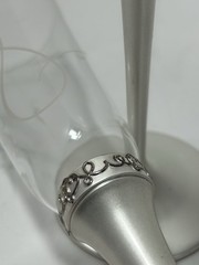Mikasa «Love Story» Heart Shape Silver Plated Flutes Wedding / Special Occasion
