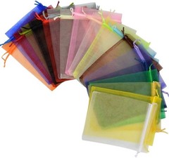 Mix Color Organza Gift Bags for Jewelry and Candies 50 Pack