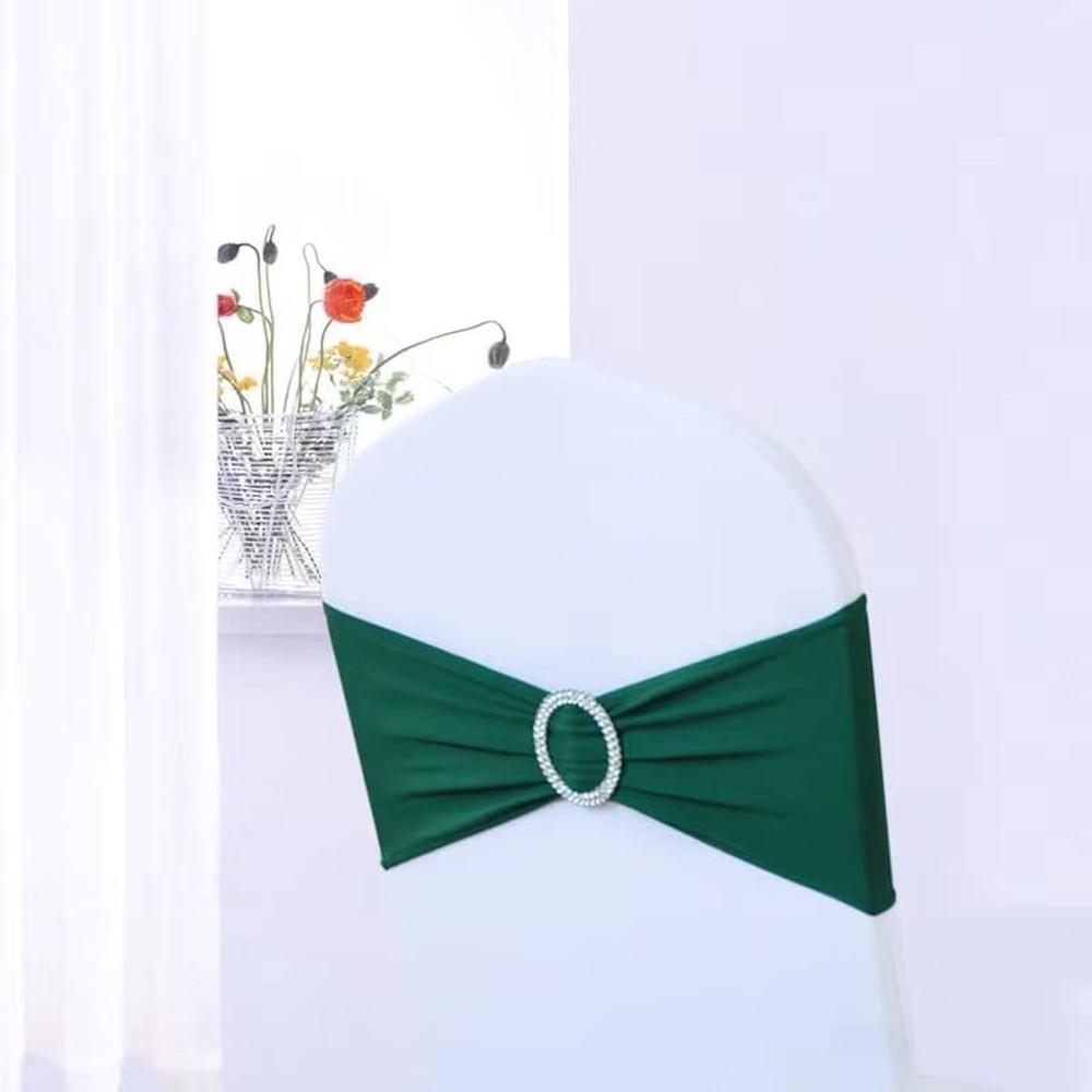 10PCS Spandex Chair Bands Sashes for Wedding Party Banquet Christmas Thanksgi…