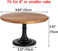 Wooden Cake Stand Wedding: Acacia Wood Cupcake Pedestal Stands round Dessert Ris