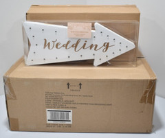 Wedding Directional Arrow Wall Sign w/ LED Lights / Master Case of 9 Signs