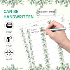 Lincia 20 Sheets 600 Pcs Wedding Greenery Leaf Address Labels Printable Elega…