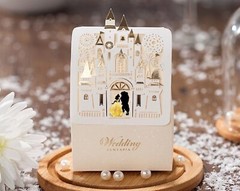 Enchanted Wedding Castle Candy Boxes / Beauty & the Beast / 50ct package