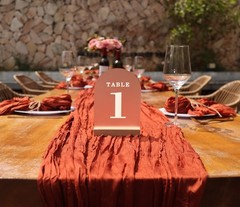 ORGANTEAM Wedding Table Numbers 1-10, Acrylic Number Frosted White Font