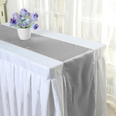 Satin Table Runner Wedding Party Banquet Venue Décor 12″ x 108″ Satin Tablecloth