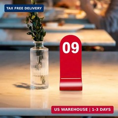 Okllen 1-30 Table Numbers Red, Restaurant Acrylic Order Numbers, Double Sided Ta