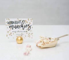 Place Brushed Gold Card Holder Classic Round 0.4 X 1 X 1 Inches