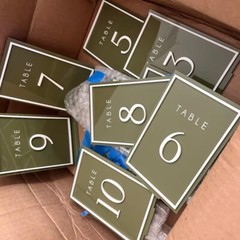 Custom Wedding Table Sign Acrylic Wedding Table Numbers Wedding Table Decor