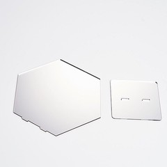 5 SILVER 5″ Hexagon ACRYLIC STANDS TABLE NUMBERS Sign Holders Party Decorations