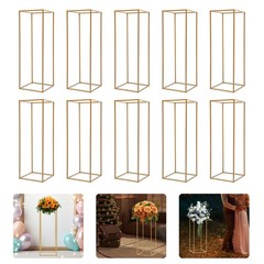 10Pcs 31.5» Tall Gold Metal Flower Stand for Wedding Table Centerpieces Decor