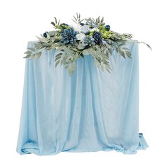 Tabletop Decor Set Artificial Flower With Tablecloth & Table Runner Home Wedding