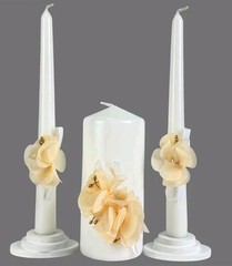 Unity Candle Set – Wedding Ceremony & Reception – 6” Pillar & Two 10” Taper…
