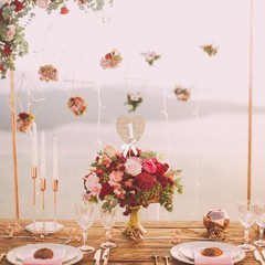 Assorted Color Rustic Jute Wedding Table Number Hearts with String and Stick