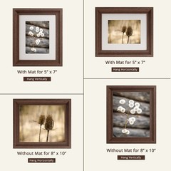 GraduationMall 8×10 Wooden Picture Frames,Display Photos 5×7 with Mat or 8×10…
