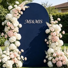 Arch Cover Spandex Party Arch Backdrop Cover for Birthday Party 6ft Navy Blue