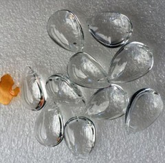 20Pcs 36MM Clear Sparkle Crystal Smooth Prism Pendant Loose Bead Chandelier Part