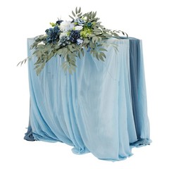 Tabletop Decor Set Artificial Flower With Tablecloth & Table Runner Home Wedding