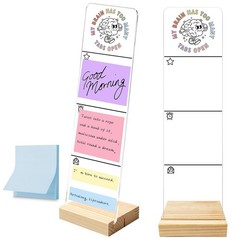 Monitor Memo Board with Removable Wooden Base 12.2 x 3.1 inches, Brain Label