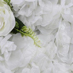 6 Pcs Artificial Wedding Silk Flower Wall Decor Background Rose Floral Panels