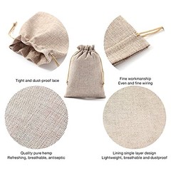 48pcs Small Burlap Gift Bags with Drawstring – 1 count – 8 Colors Mixed