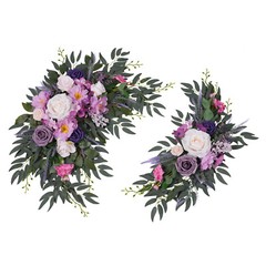 Lavender Purple Wedding Arch Flowers – Timeless, Lifelike Decor
