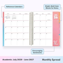 Livewell 2026-2027 Weekly and Monthly Academic Year 7″ x 9″ Rainbow- 2026/2027