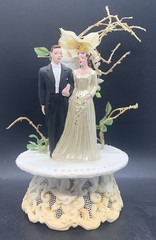 Vintage 1930’s Wedding Cake Topper Artistic Ornament #191