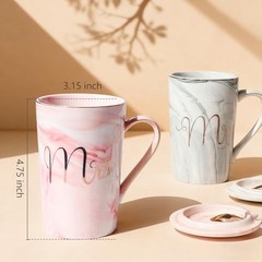 Mr and Mrs Coffee Mugs Set – Wedding Gifts For Bride and Groom – Gifts for