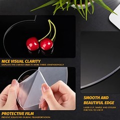 6 Pieces 2 mm Acrylic Sheet Transparent LED Film for LED Light Base Thick Heart