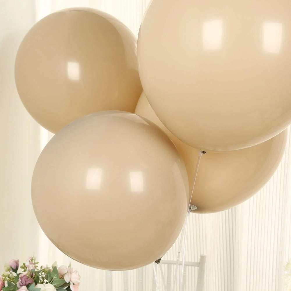 10 TAUPE 18″ Biodegradable Latex Matte Pastel Balloons Party Wedding Decorations