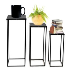 3pcs Plant Stand Metal Flower Pot Holder Display Rack Living Room Decorative