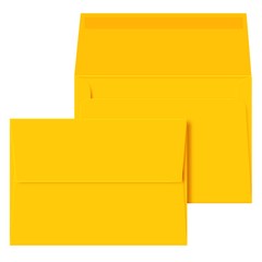 A7 Invitation Envelopes, 5 1/4″ x 7 1/4″, Gold, Square Flap, 24w (90gsm)
