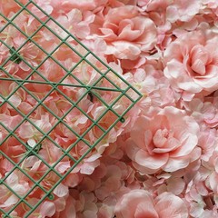 4 Blush Roses and Hydrangea Flowers Mat Wall Backdrop Panels Wedding Decorations