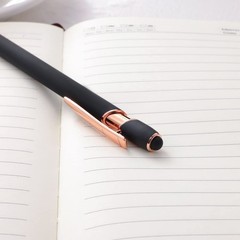 12 PCS 2 in 1 Stylus Ballpoint Pen with Stylus Tip, 1.0 mm Black Ink Metal Pe…
