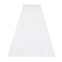 Wedding Aisle Runner 2FTx15FT White Sequin Carpet for Indoor Outdoor Events