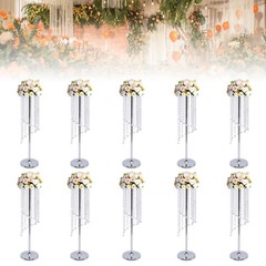 10Pcs Flower Vases Wedding Centerpieces Flower Stand Metal Classic Home Decor